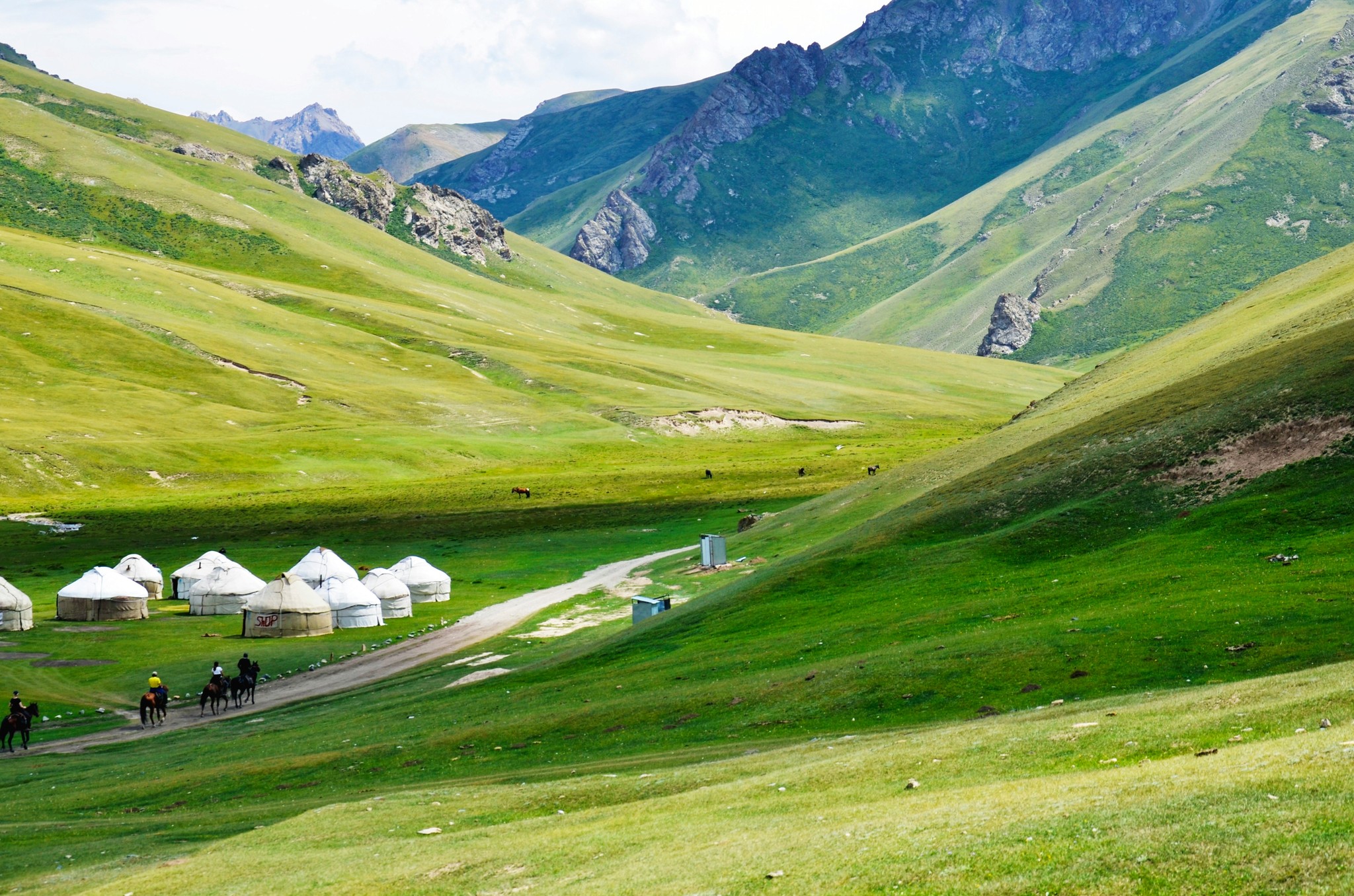 Endless mountain horizons in remote regions of Kyrgyzstan