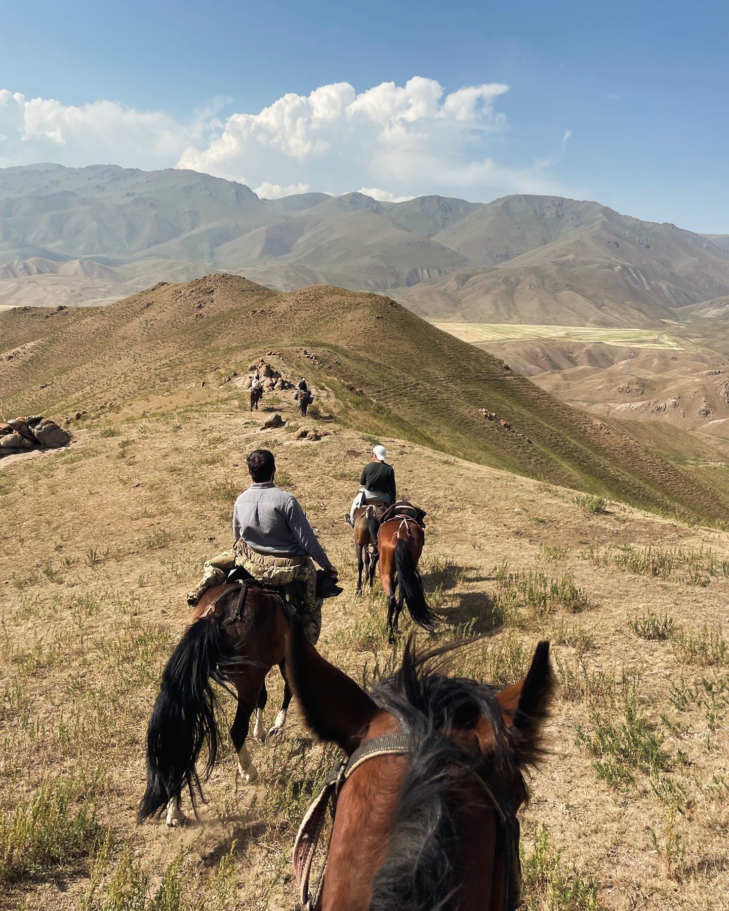Remote mountain landscape in Kyrgyzstan far from tourist groups