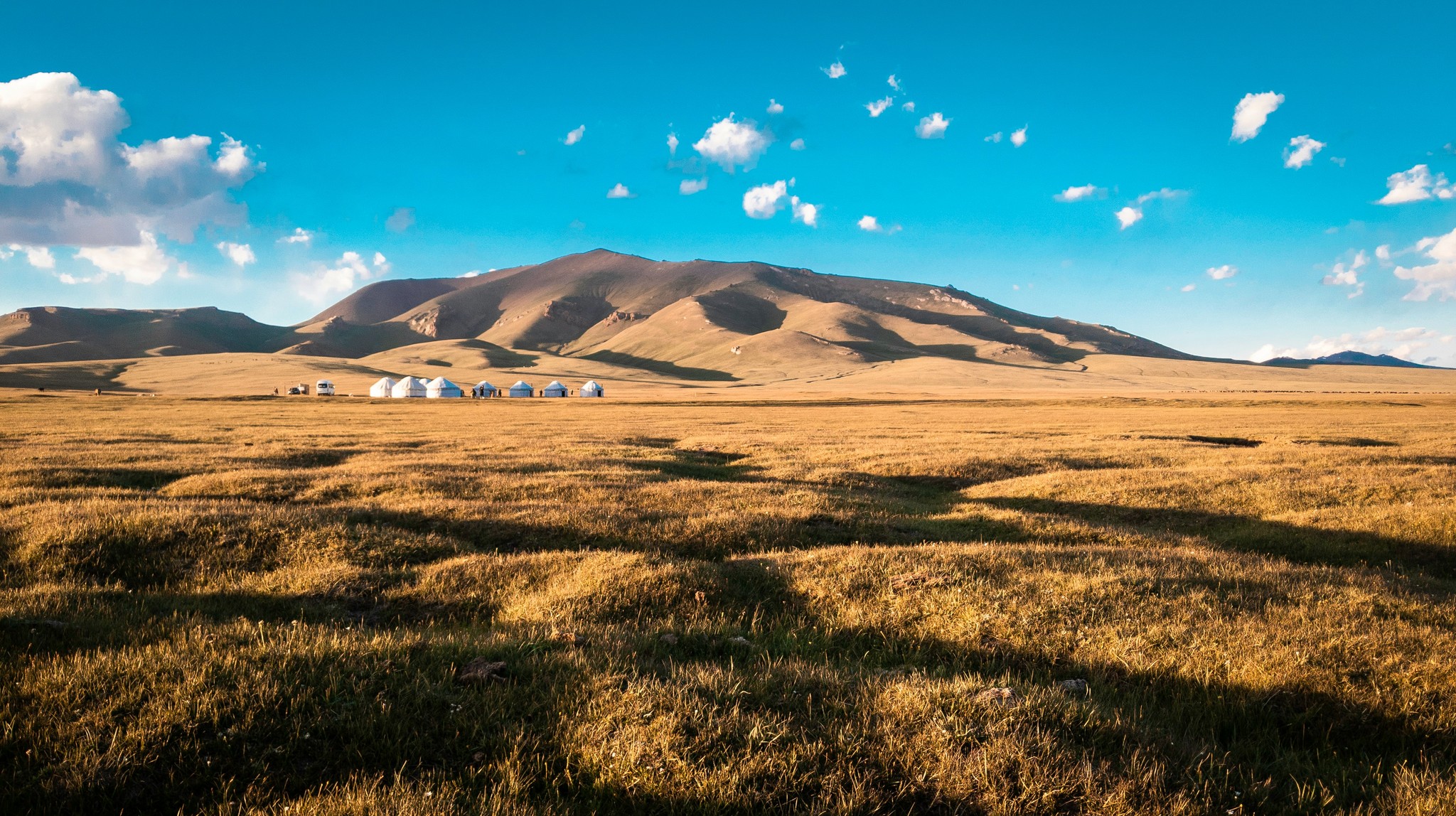 Remote canyon landscape in eastern Kyrgyzstan.